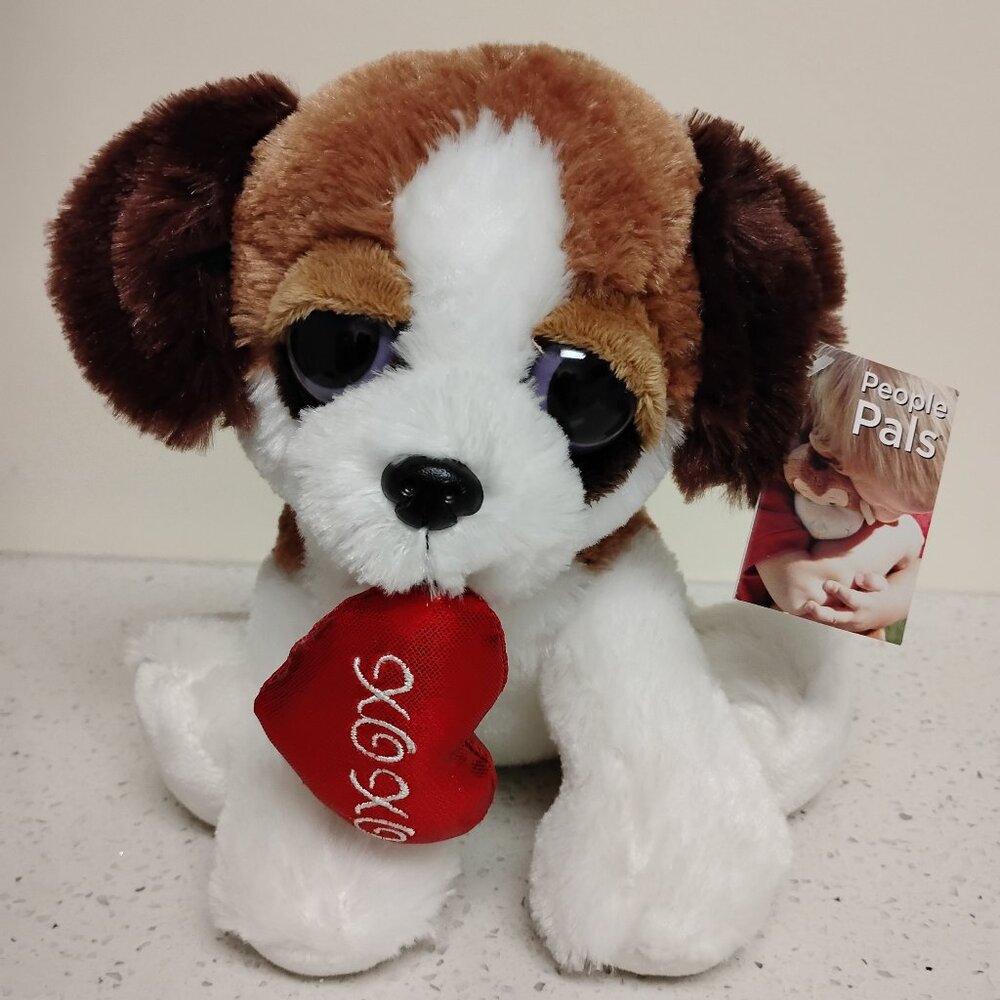 NWT Valentine's gift People Pals St. Bernard puppy plush toy